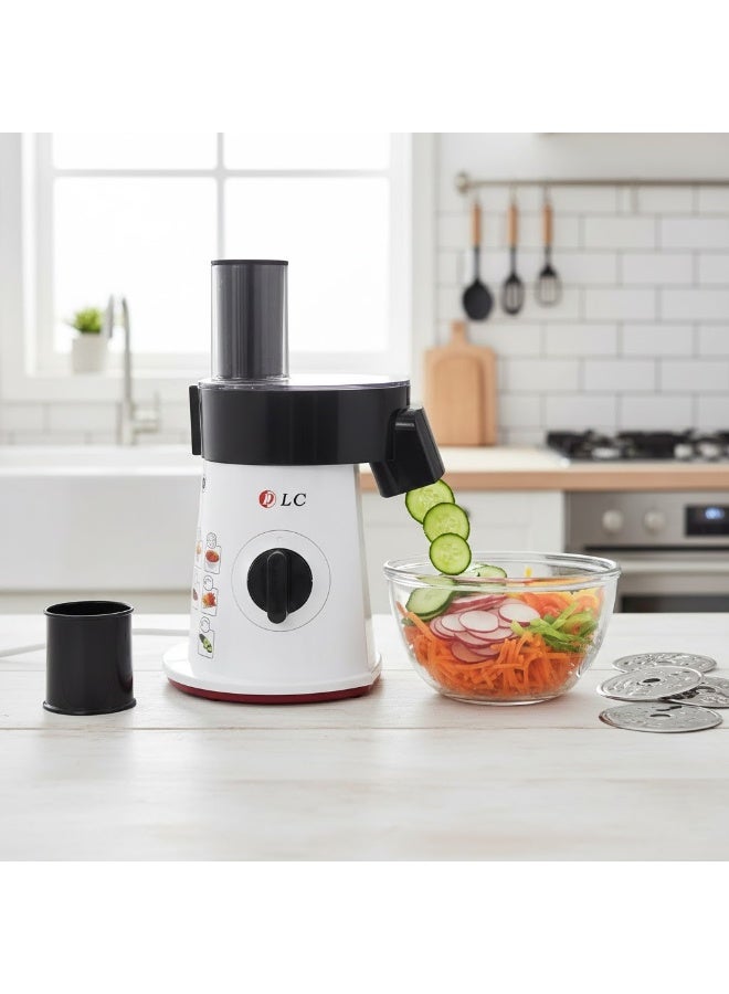 ال سي جهاز تحضير السلطة – قدرة 200 واط – تقطيع وبشر متعدد الاستخدام – سهل التنظيف – ضمان سنتين – موديل DLC-39601 - Image 2